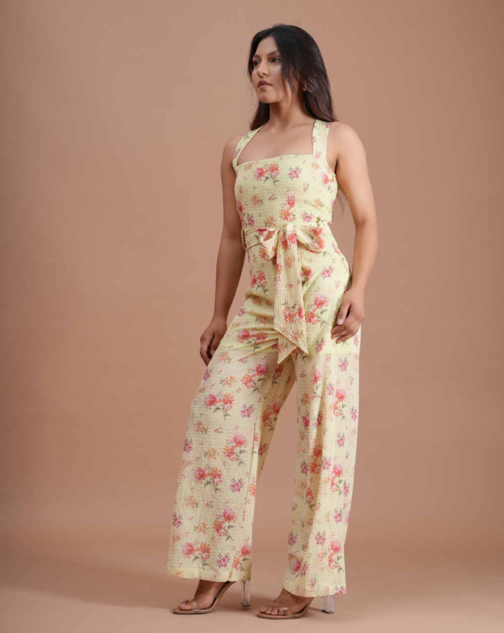Yellow Seeksucker Jumpsuit