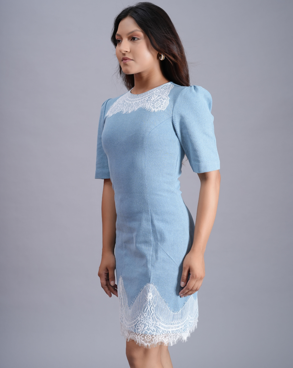 Denim Laces Dress