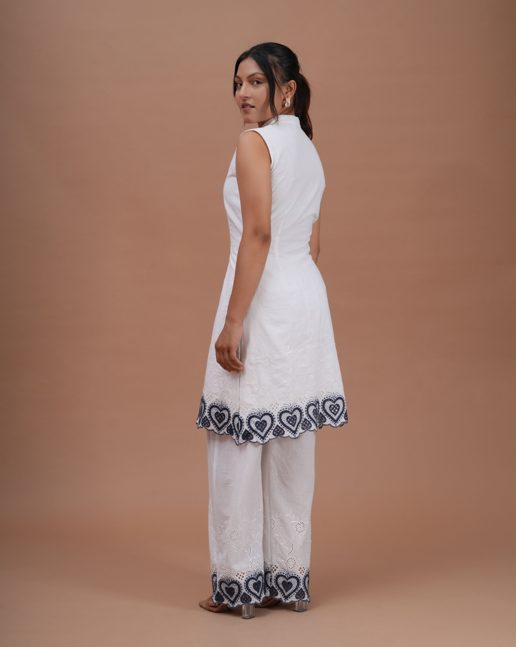 Heart Shaped Schiffli Co-Ord Set