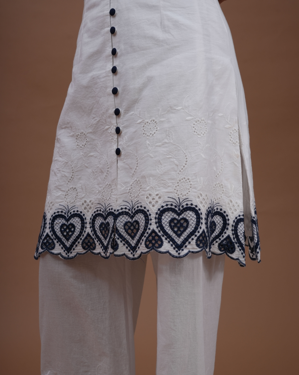 Heart Shaped Schiffli Co-Ord Set