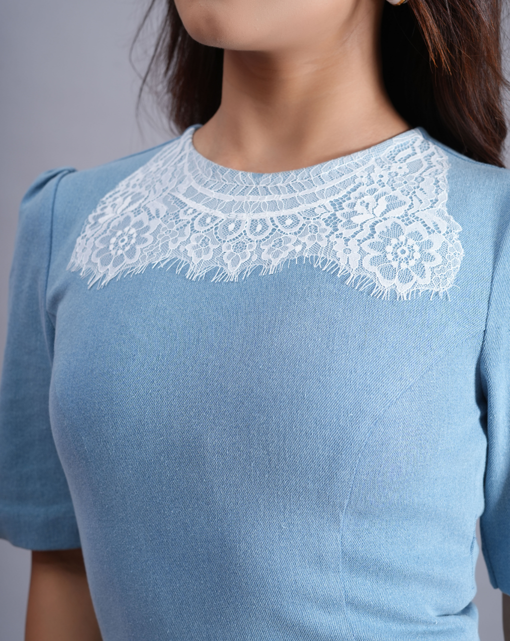 Denim Laces Dress