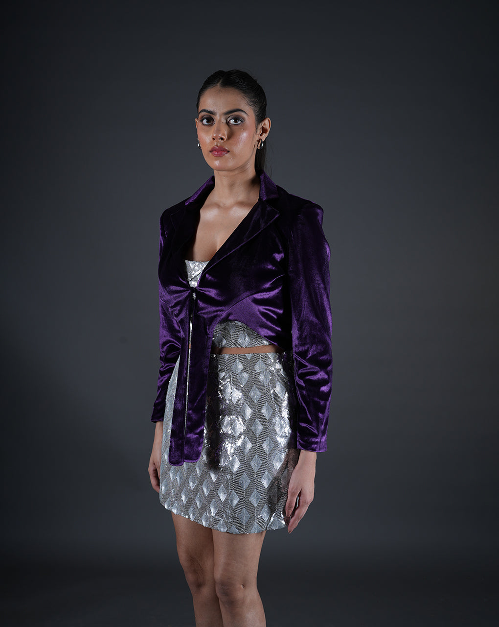 Purple Reign Crop Blazer