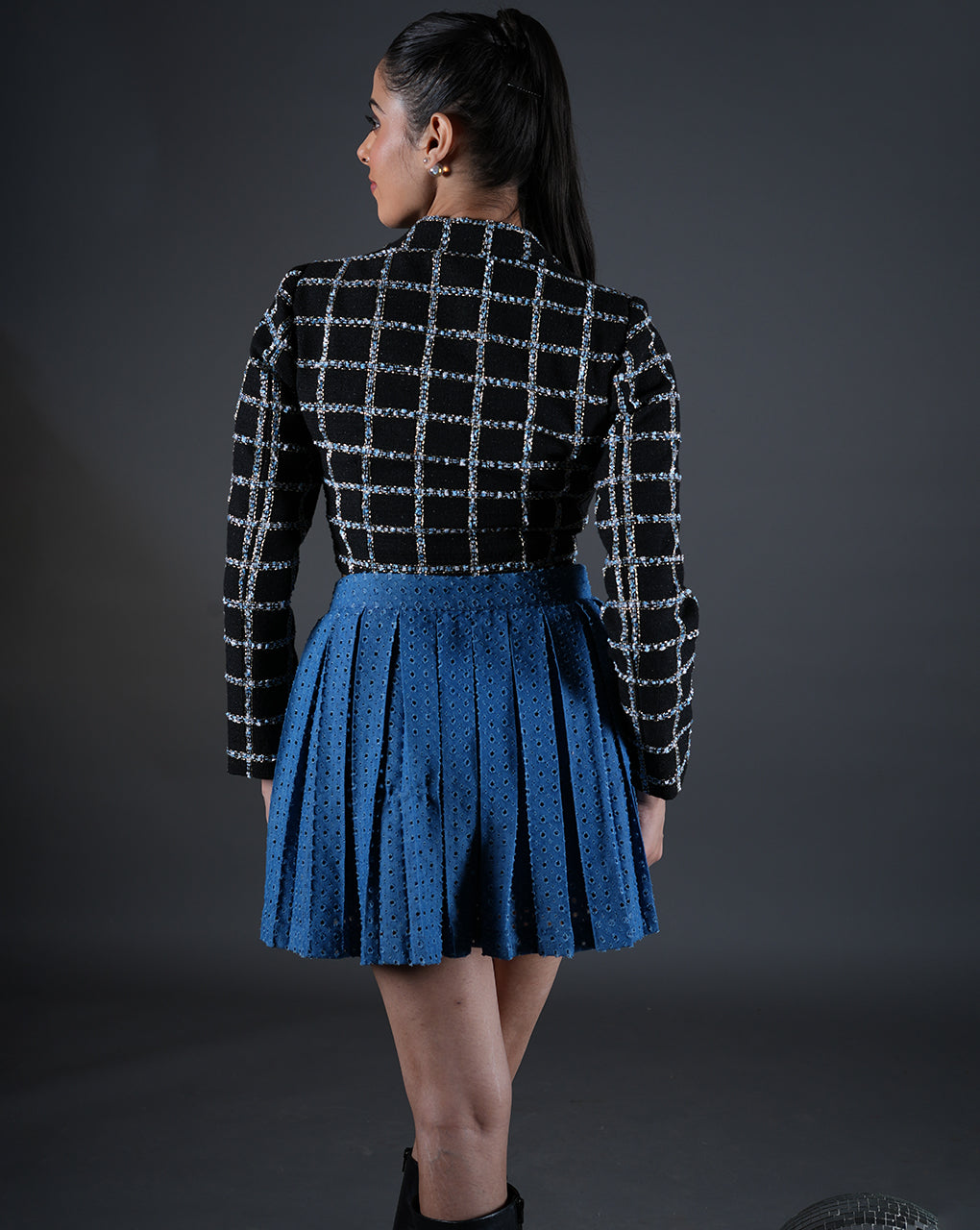 Chic Check Crop Jacket