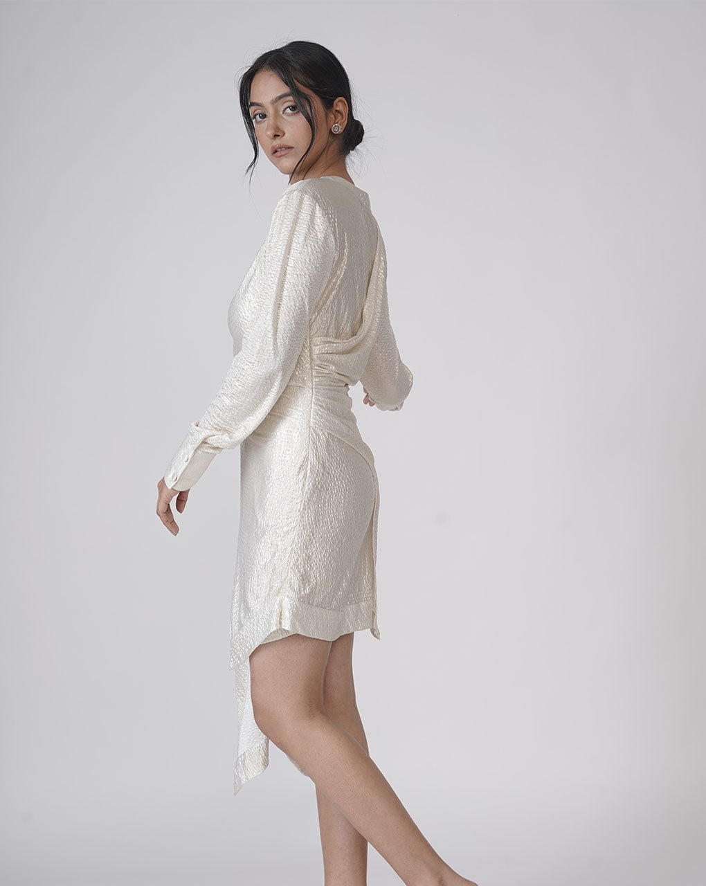 Ivory Frost Wrap Dress