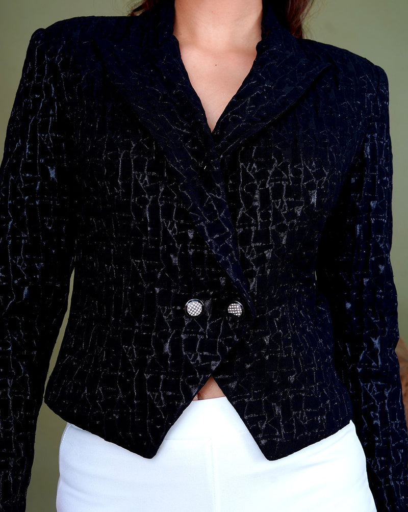 Midnight Weave Blazer Jacket