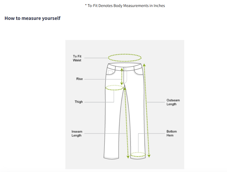 Lower Body Size Guide