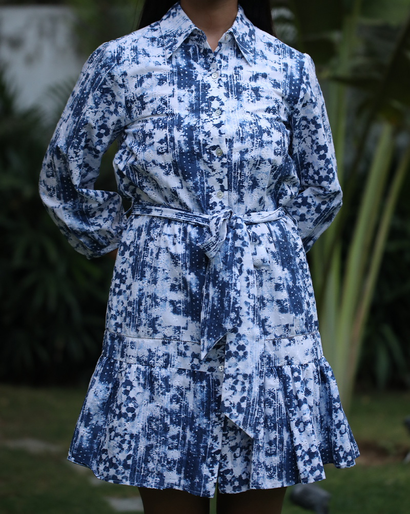 Sapphire Sky Schiffli Dress