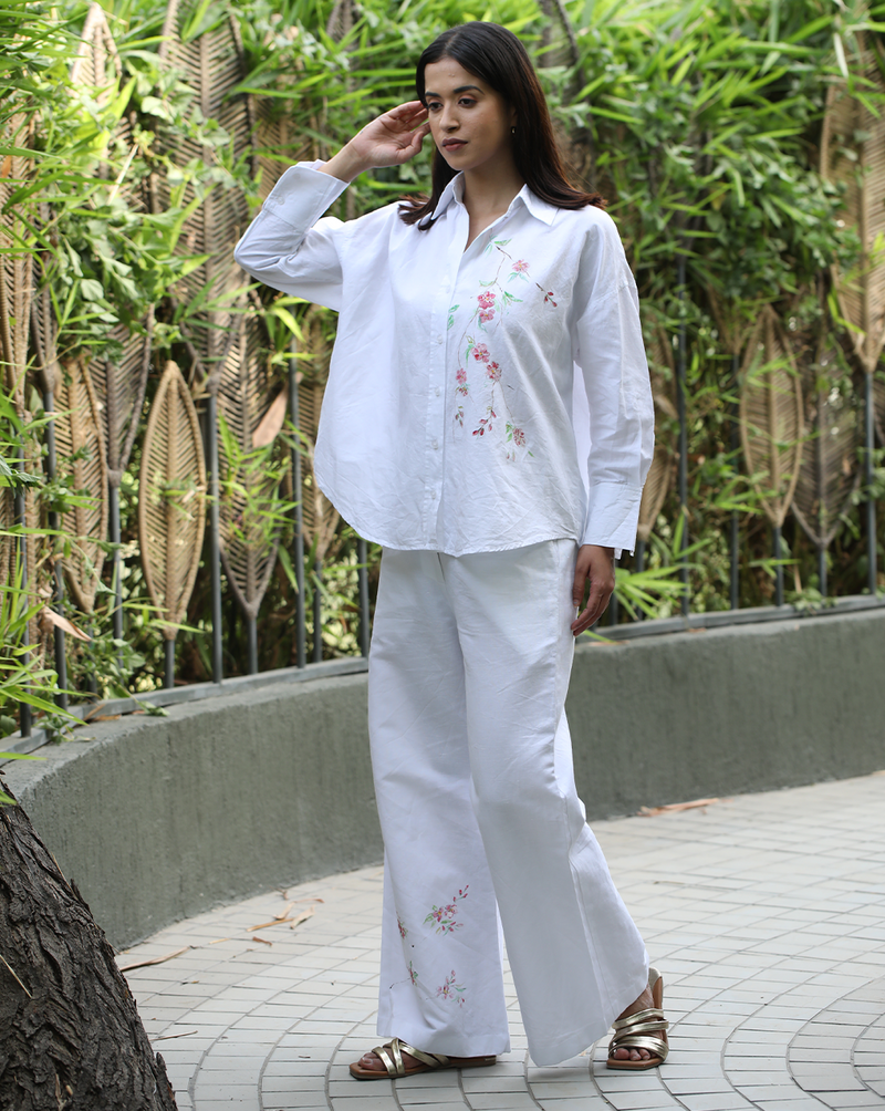 Summer Hand Painted Linen Co-ord Set